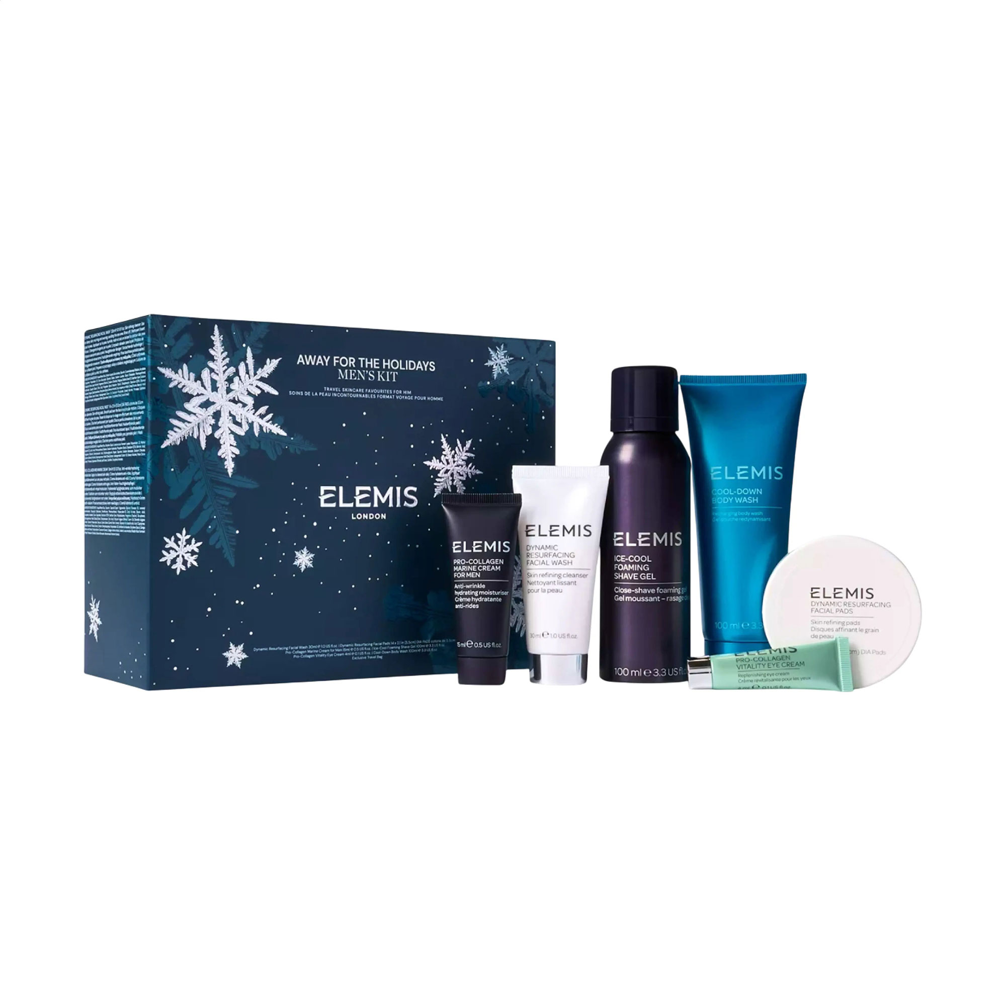Чоловічий набір Elemis Away For The Holidays Men's Kit, 7 продуктів
